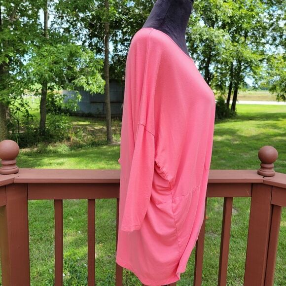 Avon Women's Coral Long Dolman Sleeve Boatneck Pullover Stretch Top Size S/M - Picture 5 of 12